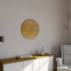 ORANGE IMPRESSION Round Wall Art