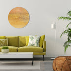 ORANGE IMPRESSION Round Wall Art