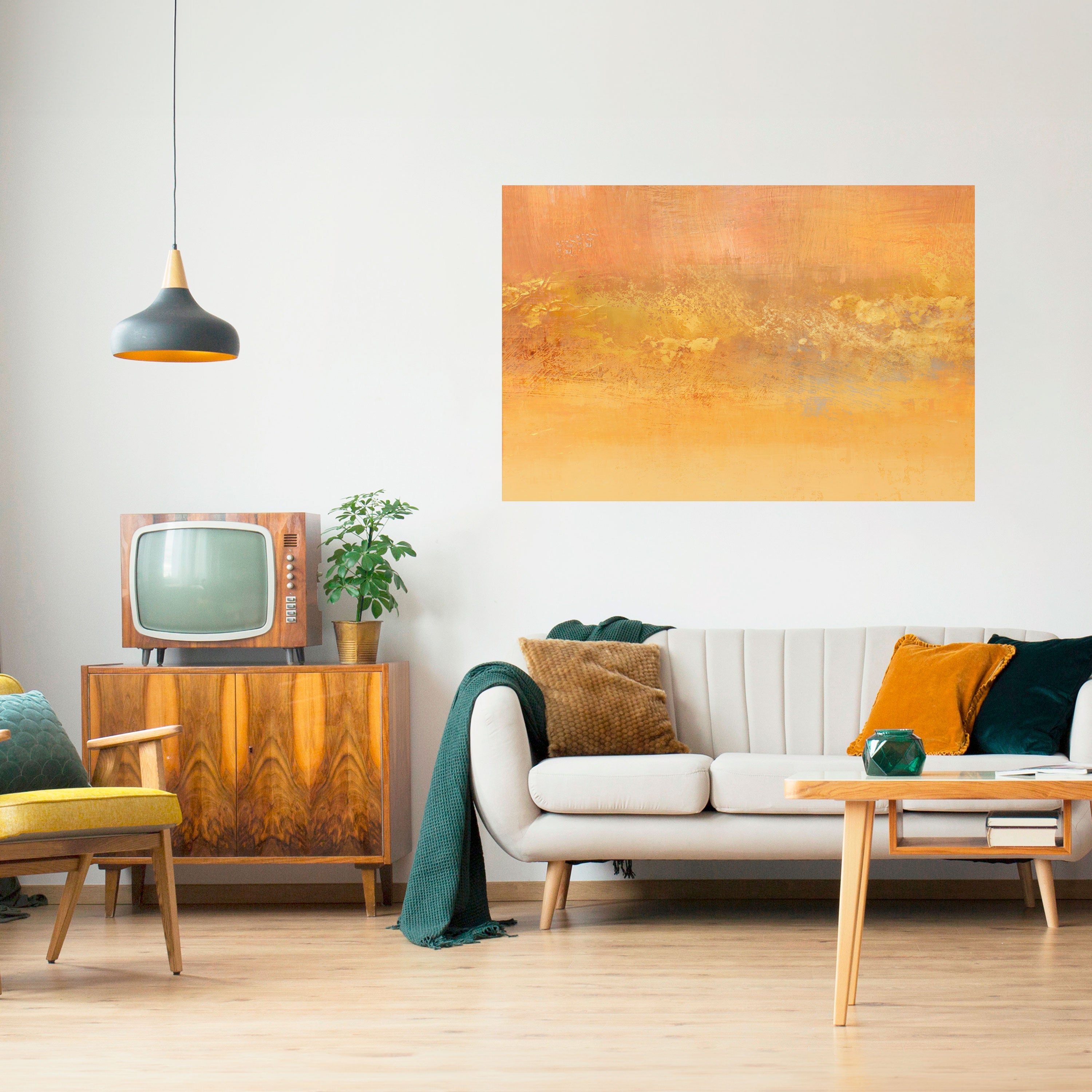 ORANGE IMPRESSION Horisontell affisch med självhäftande text