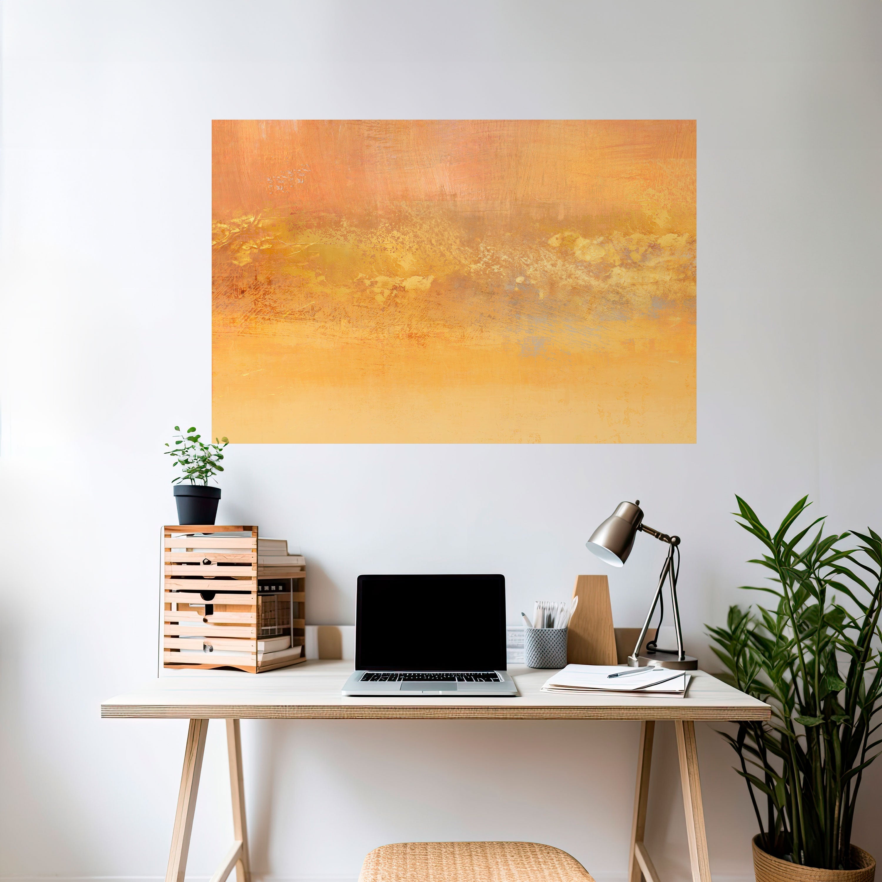 ORANGE IMPRESSION Horisontell affisch med självhäftande text