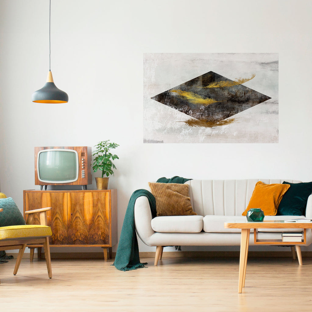 FALLANDE LJUSHET Horisontell Poster med självhäftande text