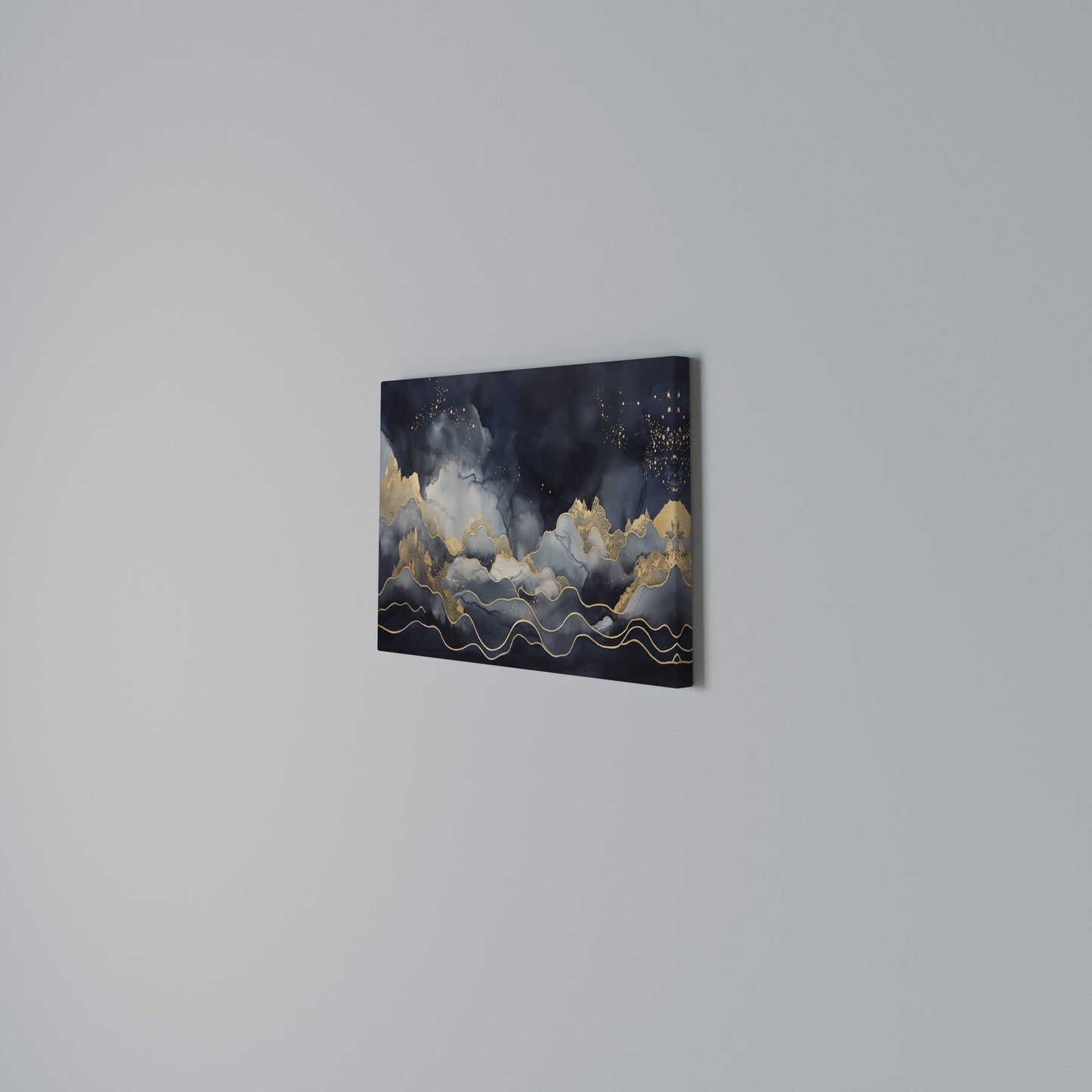 GOLDEN PEAK OF BLUE Horizontal Canvas Print