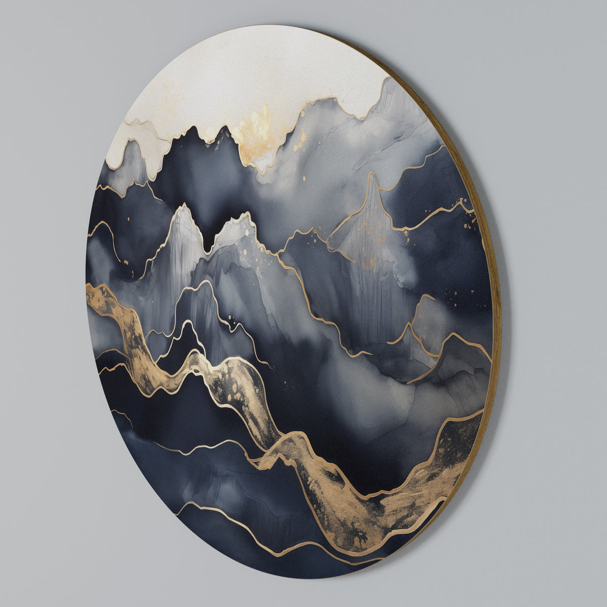 GOLDEN ALPINE BLISS Rund väggdekor