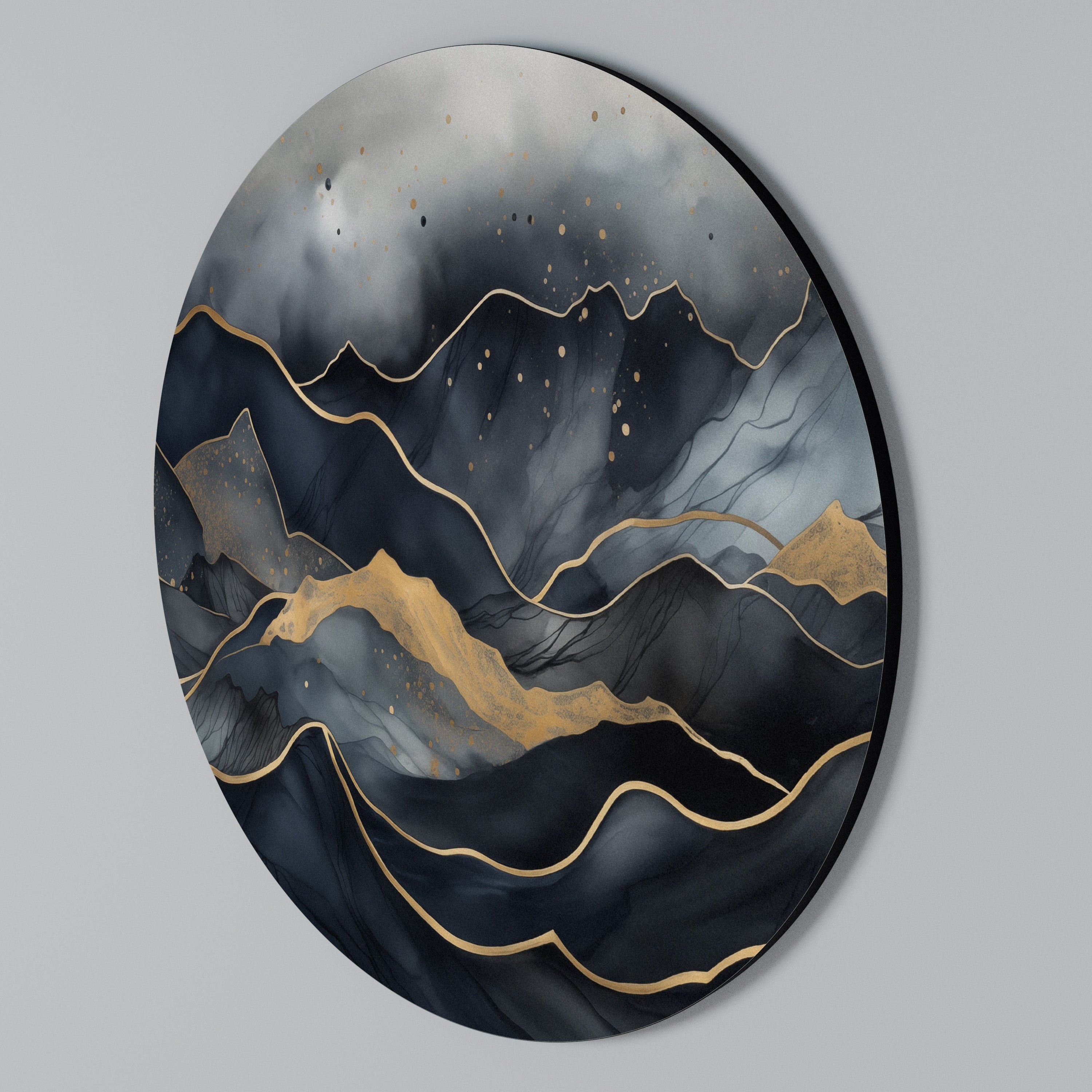 GOLDEN SUMMIT SERENITY Round Wall Art