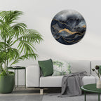 GOLDEN SUMMIT SERENITY Round Wall Art