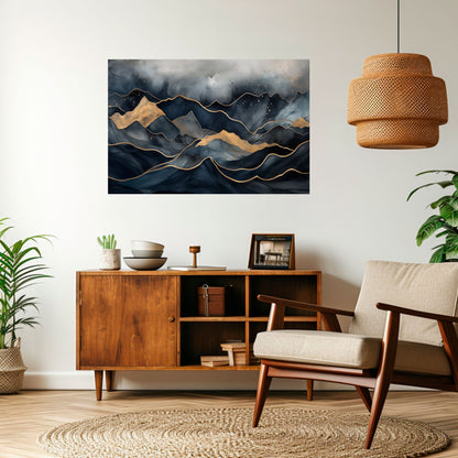 GOLDEN SUMMIT SERENITY Peel and Stick Horizontal Poster