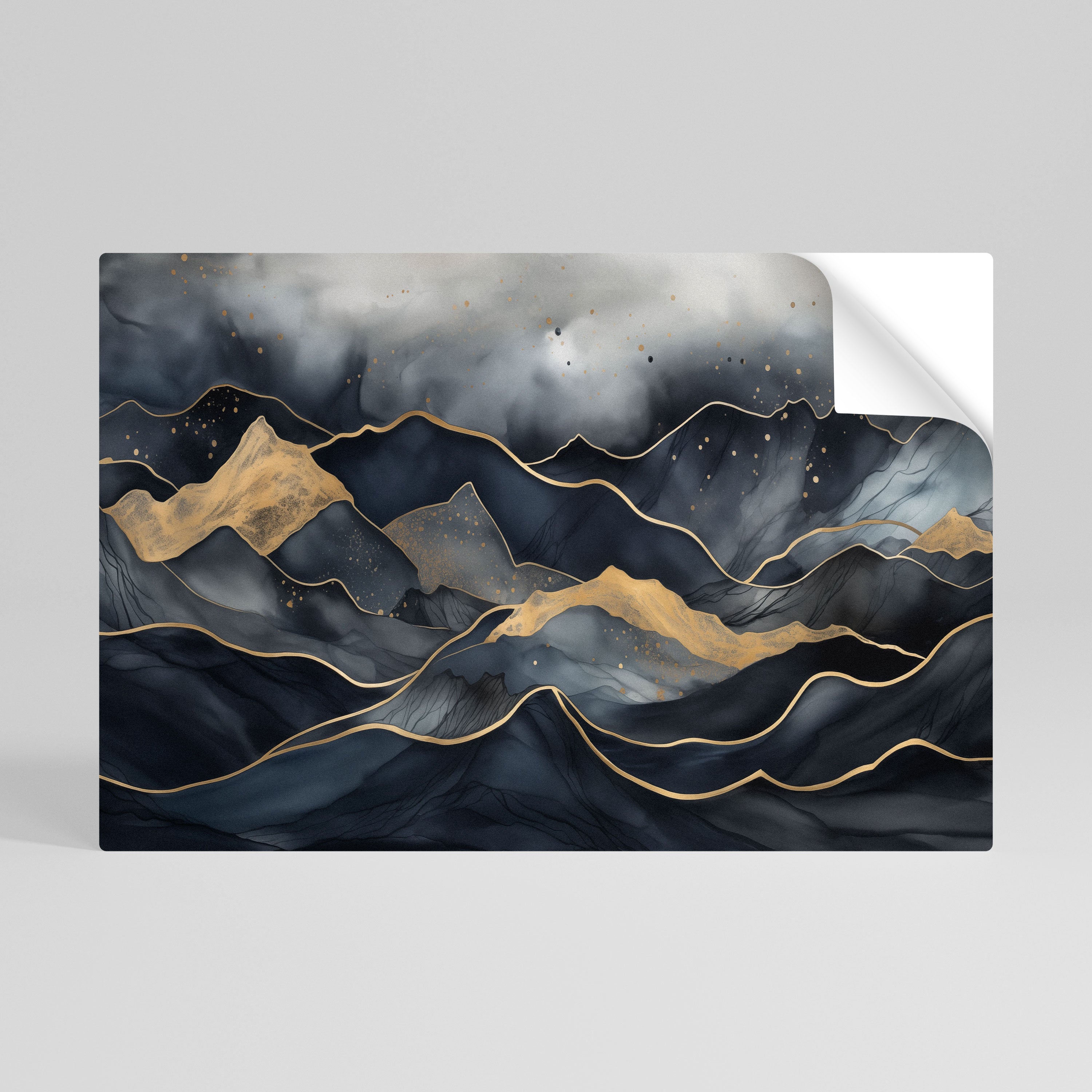 GOLDEN SUMMIT SERENITY Peel and Stick Horizontal Poster