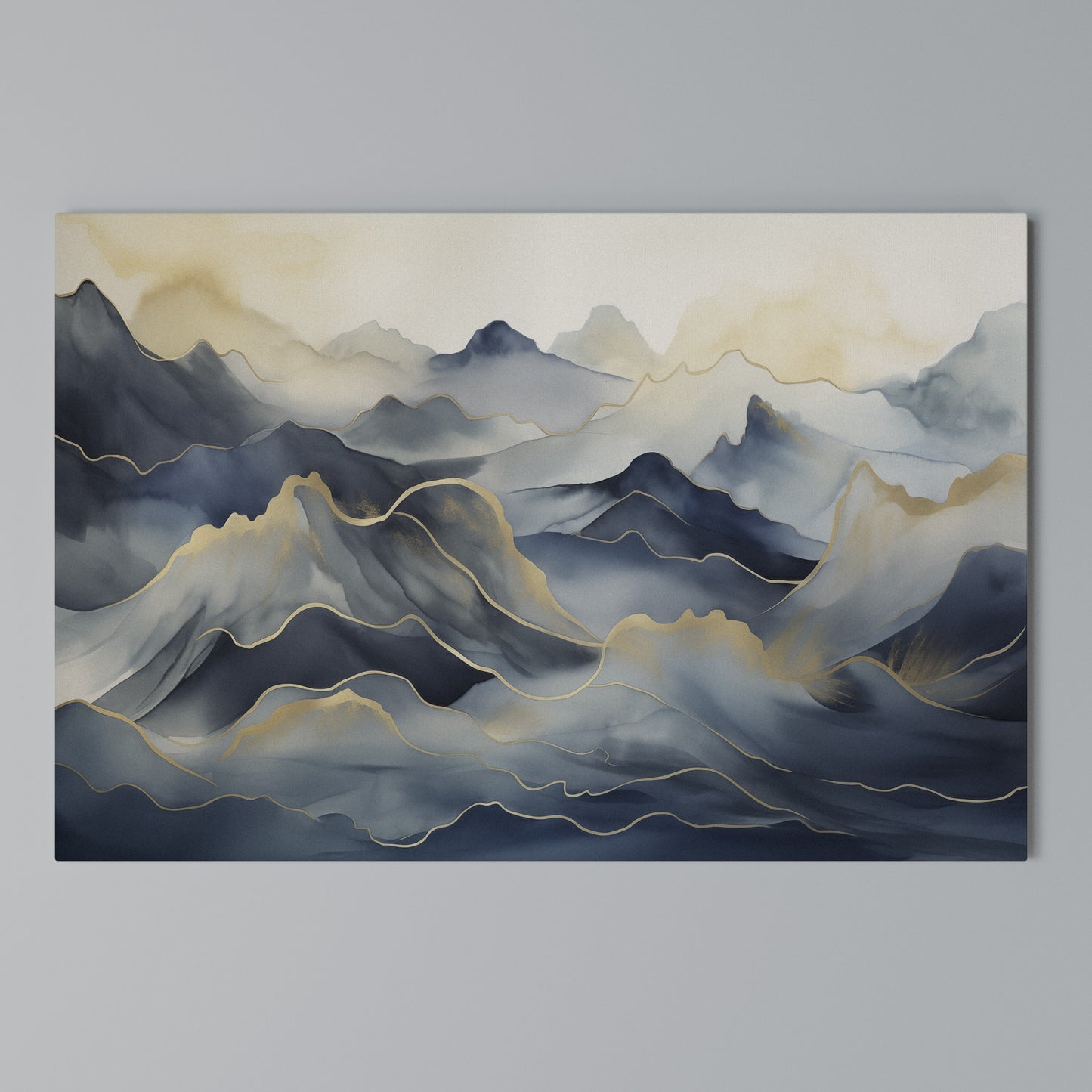 GOLDEN MOUNTAIN FOG Horizontal Canvas Print