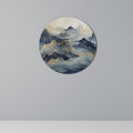 GOLDEN MOUNTAIN FOG Round Wall Art