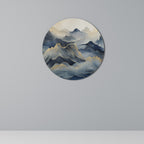 GOLDEN MOUNTAIN FOG Round Wall Art