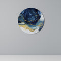 AZURE ALPENGLOW Round Wall Art