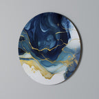 AZURE ALPENGLOW Round Wall Art