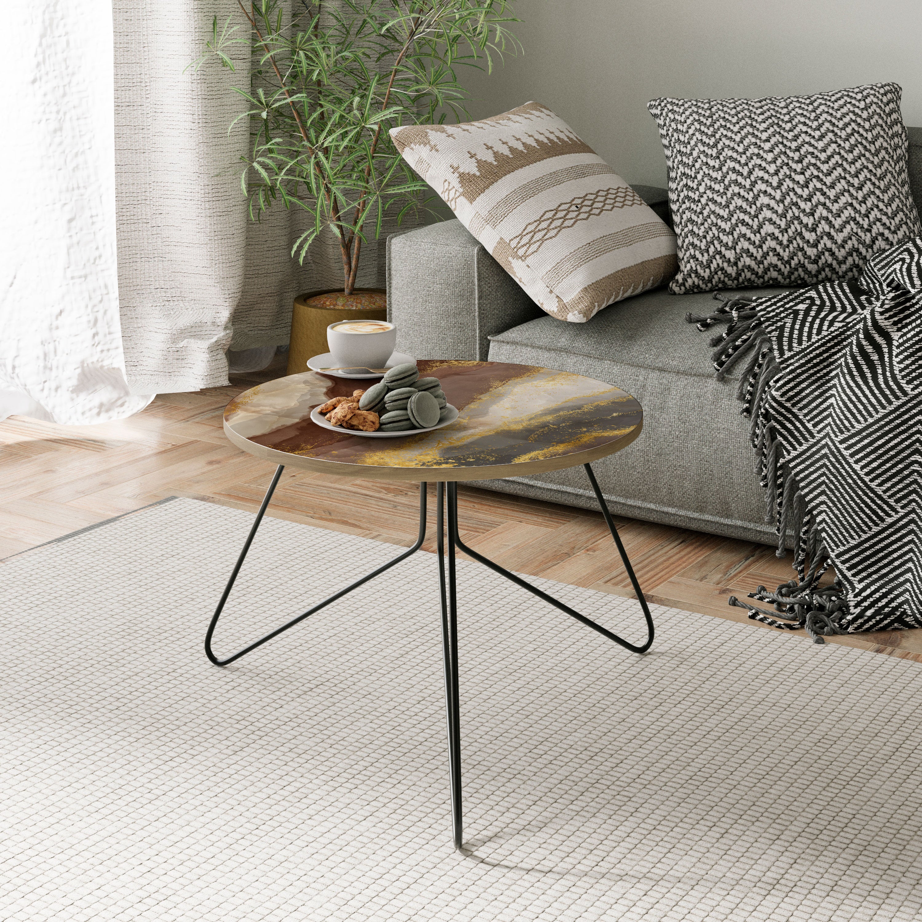MARMORERAD ELEGANCE Litet soffbord