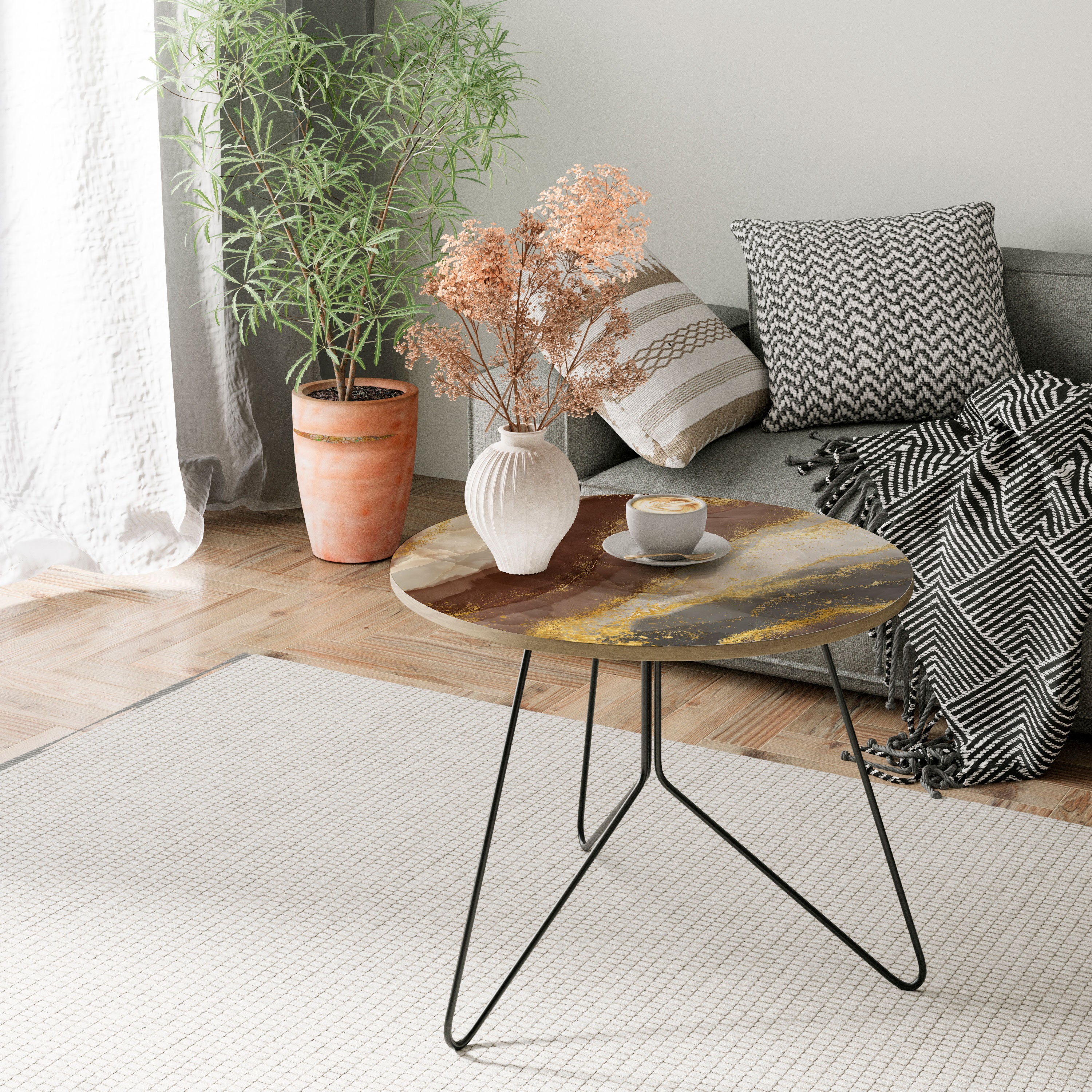 MARBLED ELEGANCE Stort soffbord