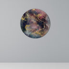 GALAXY GOLDEN DUST Round Wall Art