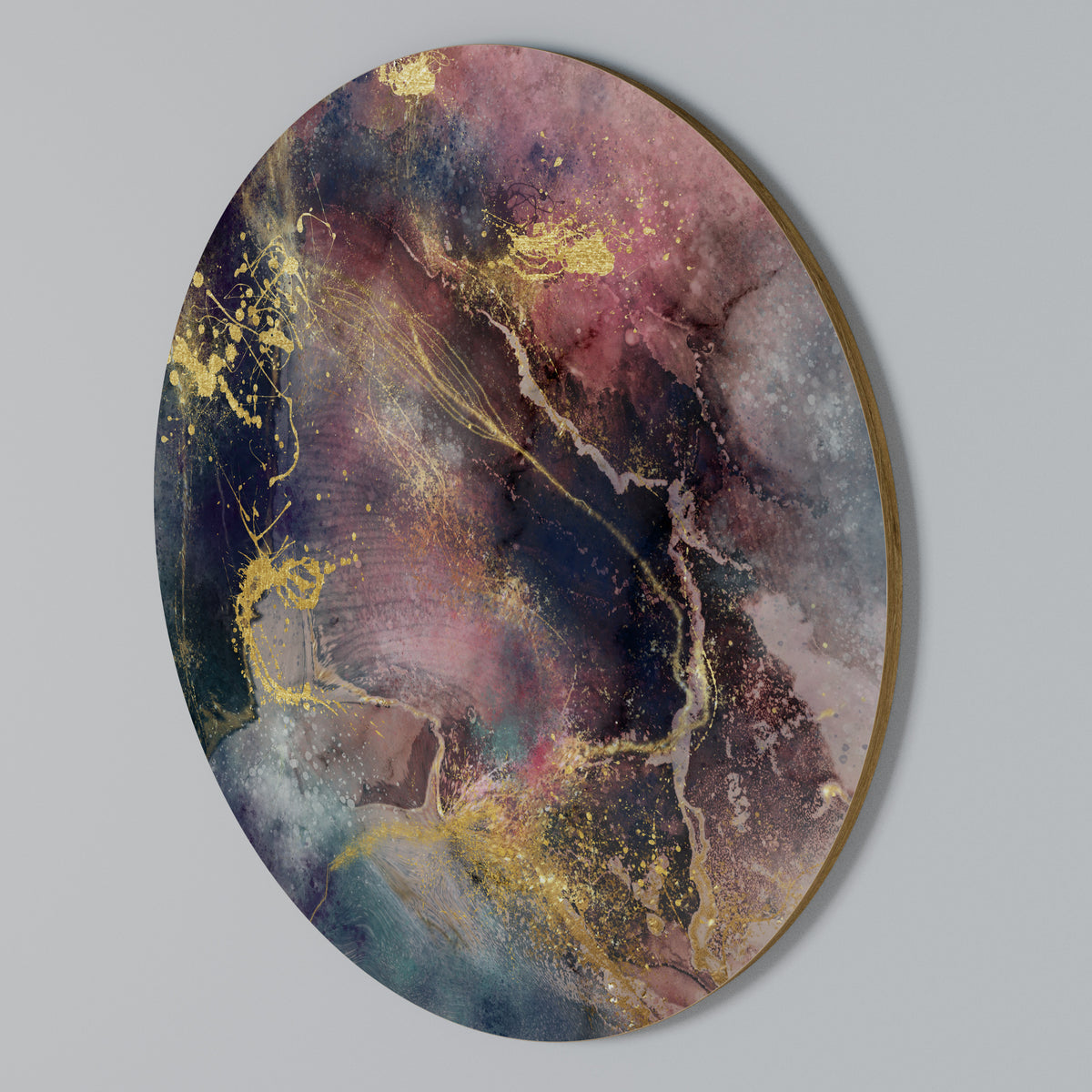 GALAXY GOLDEN DUST Round Wall Art