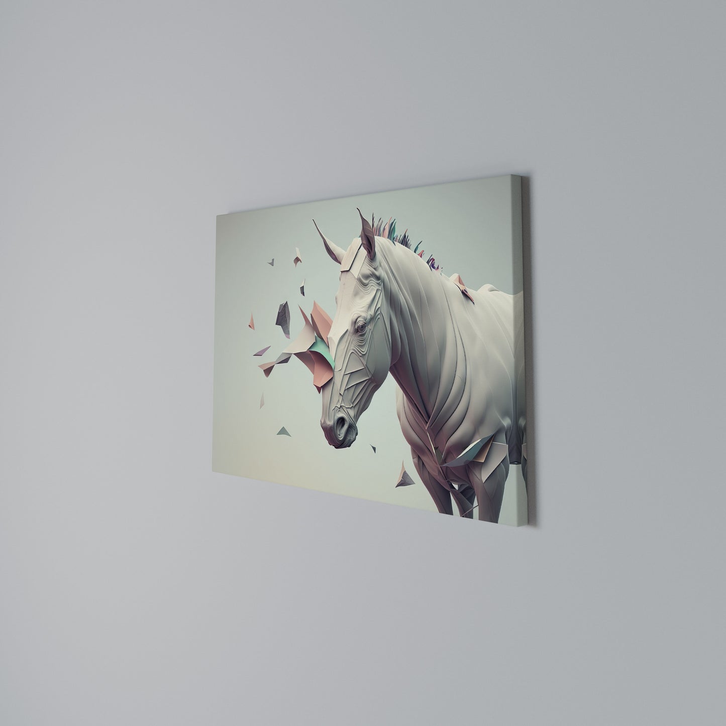FUTURISTIC HORSE Horizontal Canvas Print