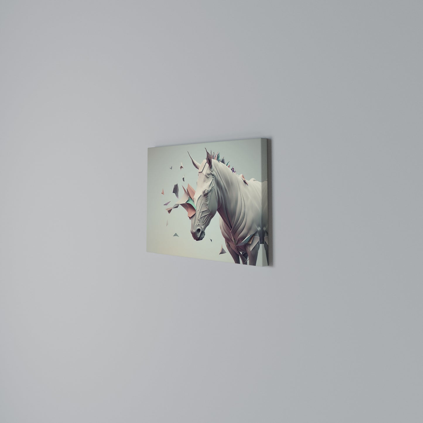 FUTURISTIC HORSE Horizontal Canvas Print