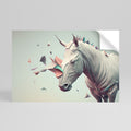 FUTURISTIC HORSE Självhäftande Horisontell Poster