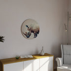 FUTURISTIC RHINO Round Wall Art