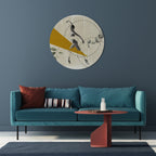 TRIANGLE MOVEMENT Round Wall Art