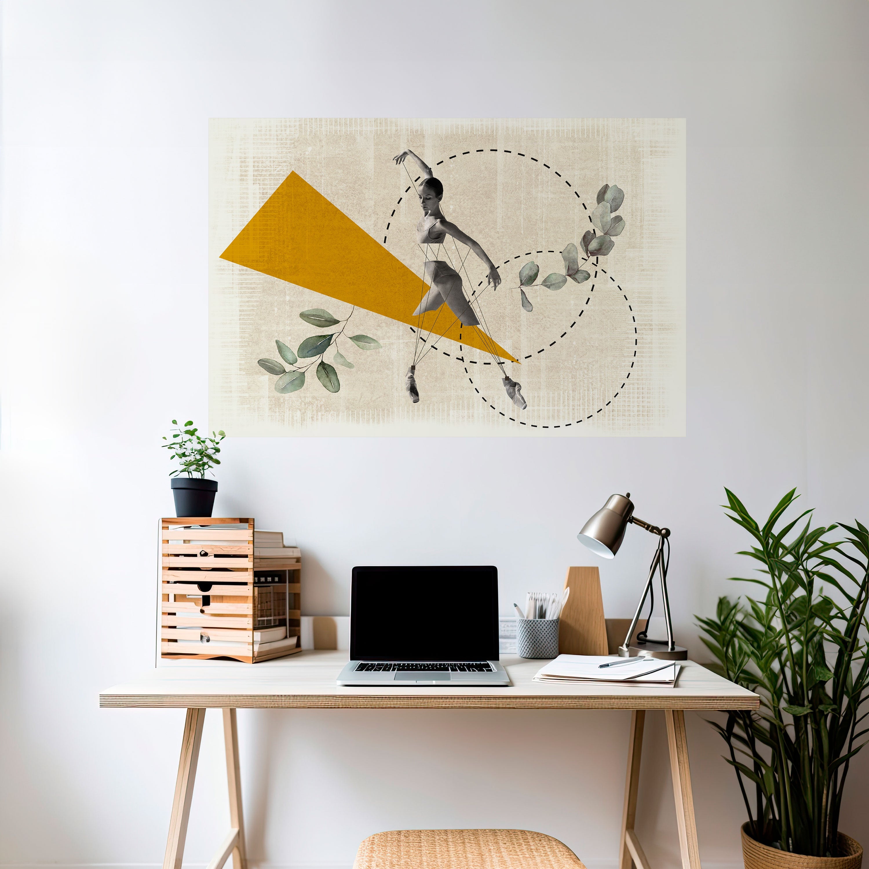TRIANGLE MOVEMENT horisontell affisch med självhäftande motiv