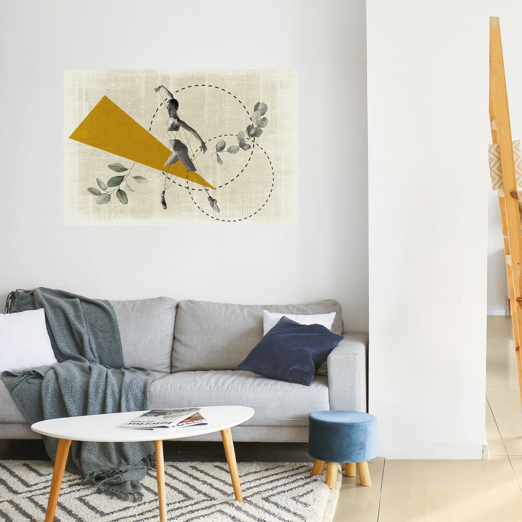 TRIANGLE MOVEMENT horisontell affisch med självhäftande motiv