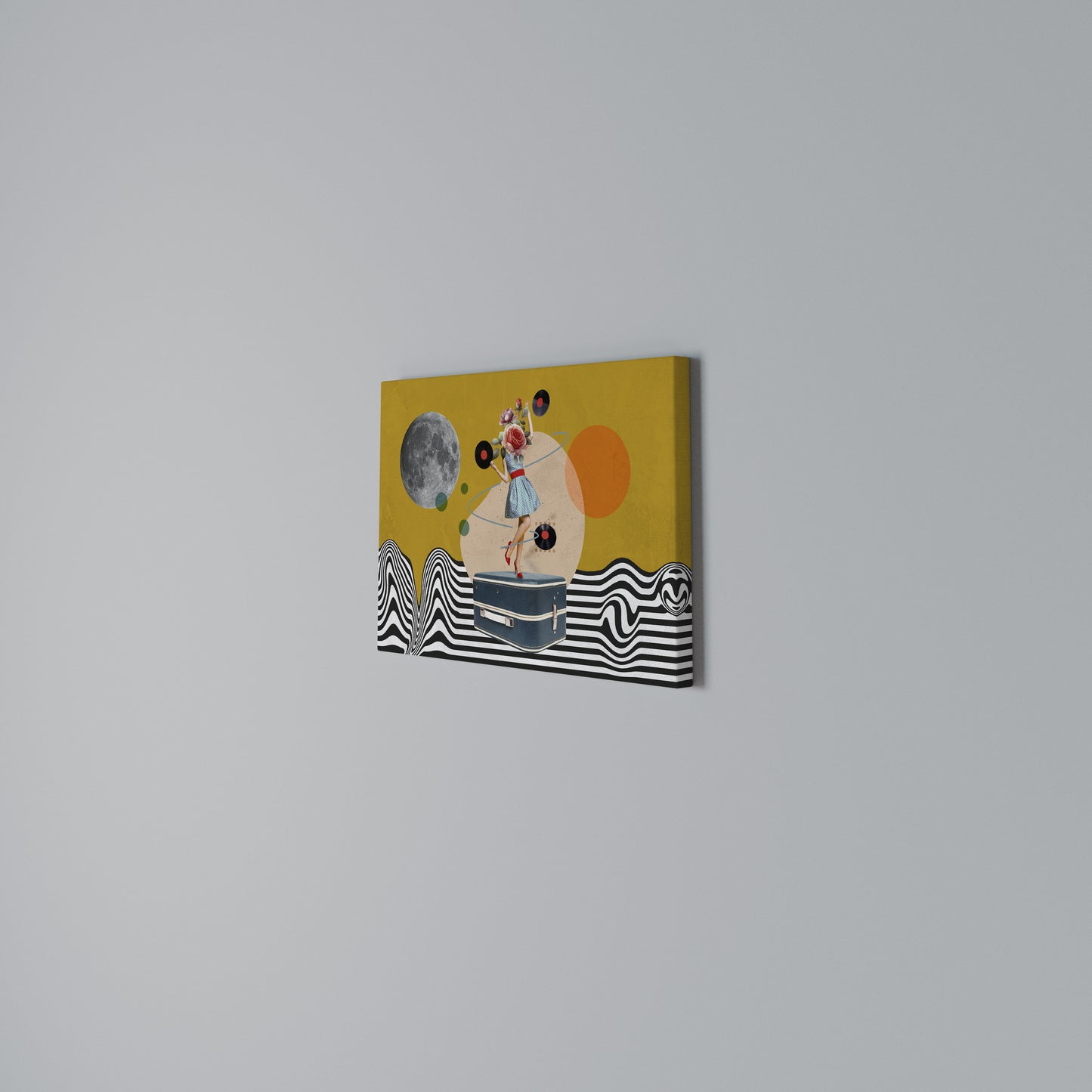 VINYL RETROSPECTION Horizontal Canvas Print