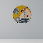 VINYL RETROSPECTION Round Wall Art