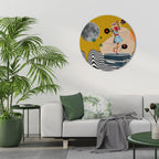 VINYL RETROSPECTION Round Wall Art