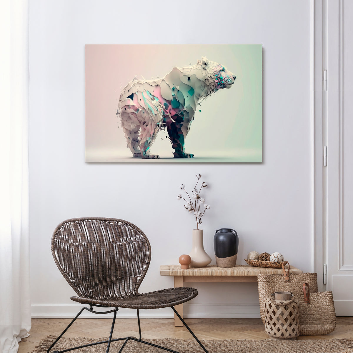 FUTURISTIC BEAR Horizontal Canvas Print