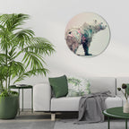 FUTURISTIC BEAR Round Wall Art