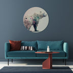 FUTURISTIC BEAR Round Wall Art
