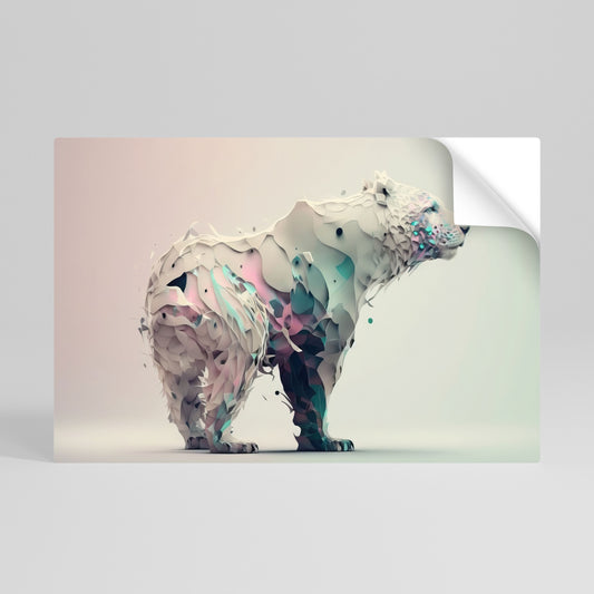 FUTURISTIC BEAR Självhäftande Horisontell Poster