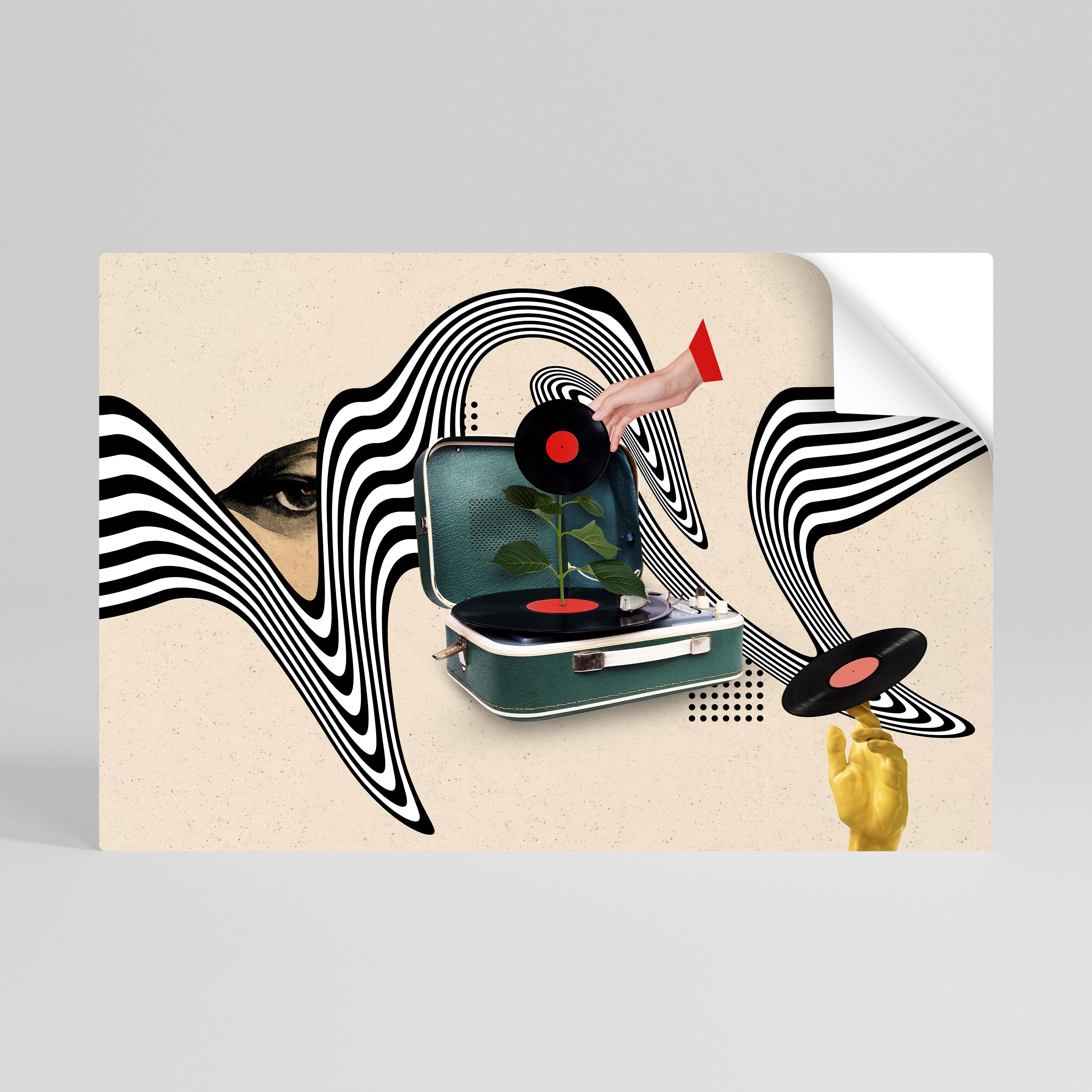 VINYLVARIATION Horisontell poster med självhäftande mönster