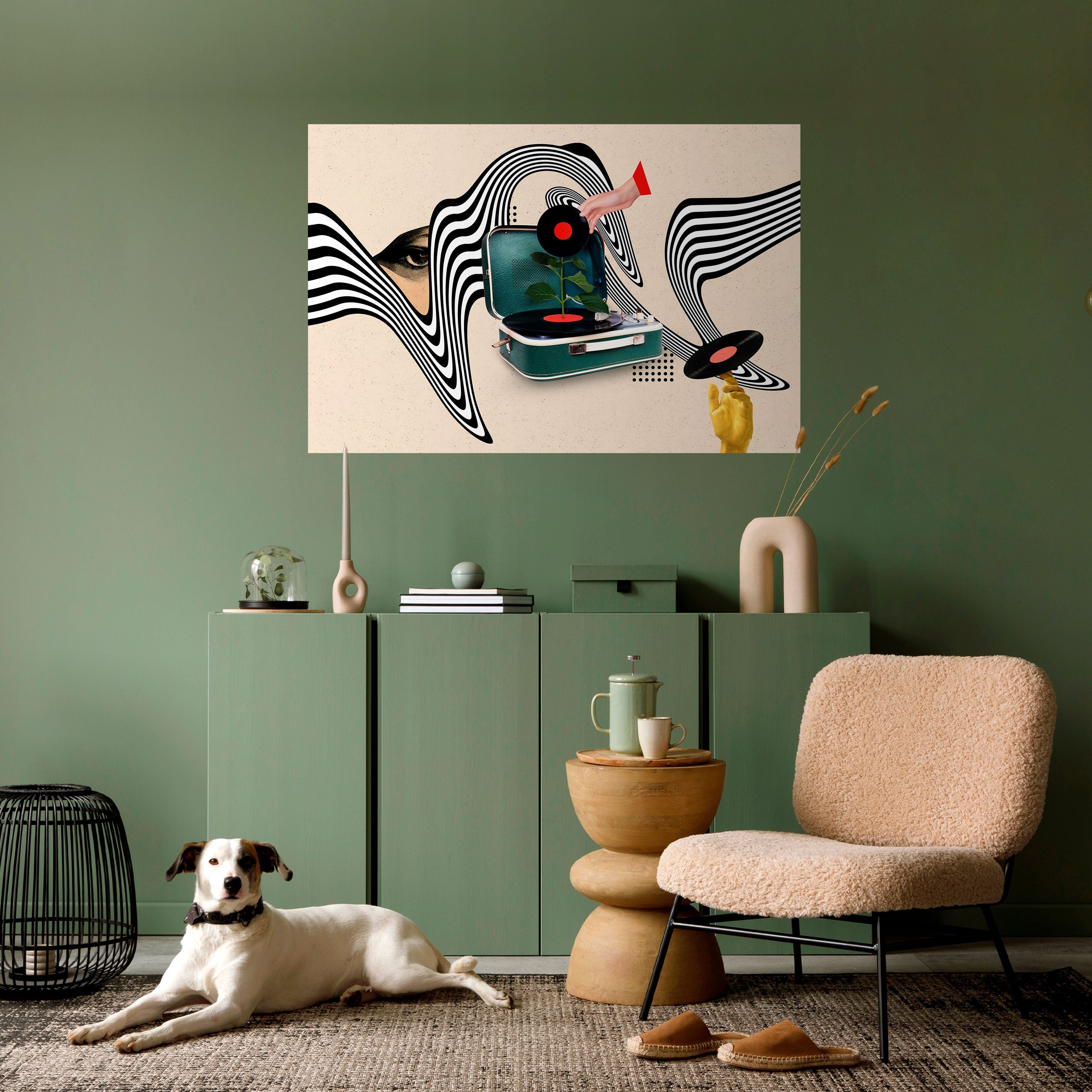 VINYLVARIATION Horisontell poster med självhäftande mönster