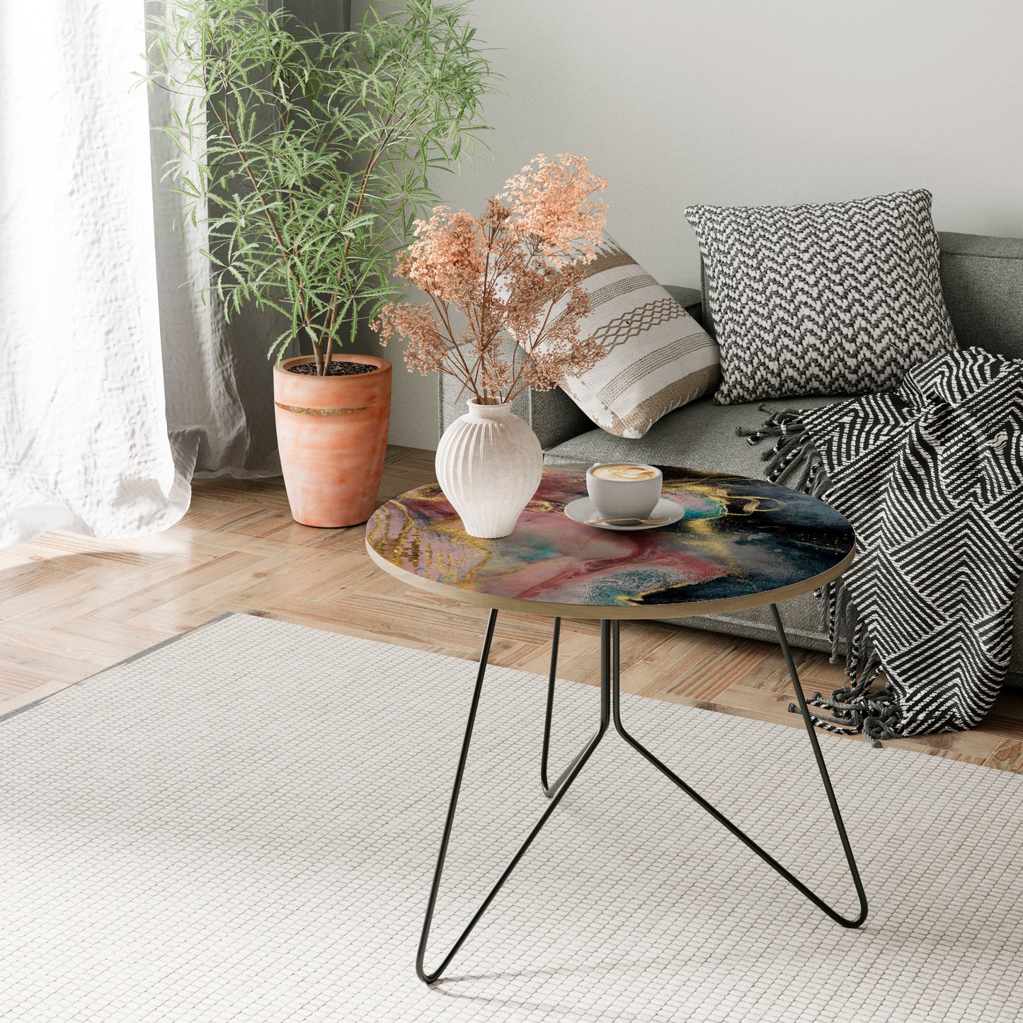 JORDLIG MARMOR Stort soffbord