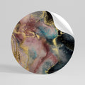 EARTHY MARBLE Rund väggdekal