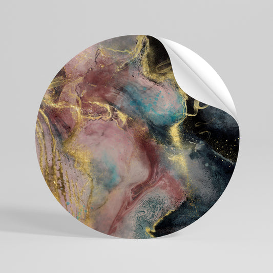 EARTHY MARBLE Rund väggdekal
