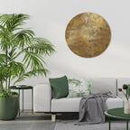 GILDED LEAF CASCADE Round Wall Art