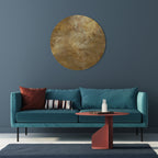 GILDED LEAF CASCADE Round Wall Art