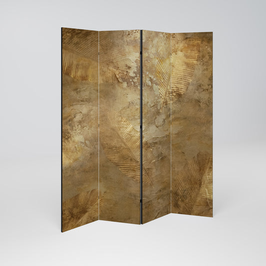 Dekorativ rumsavdelare med 4 paneler i GILDED LEAF CASCADE