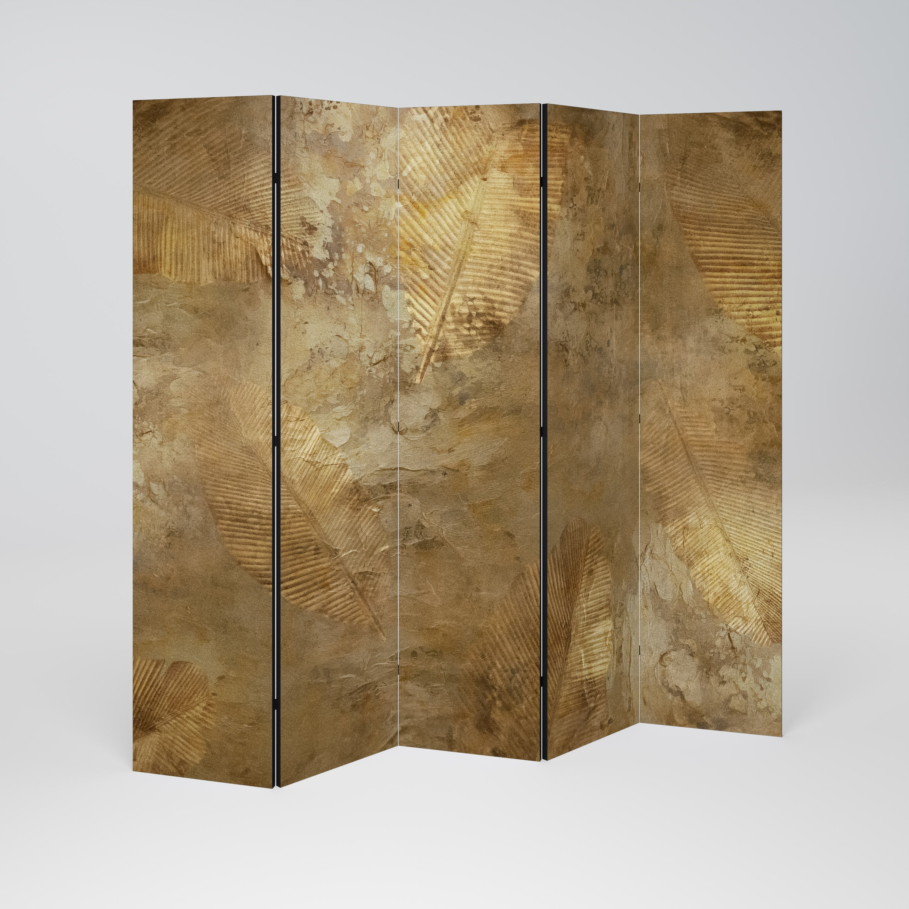 GILDED LEAF CASCADE Dekorativ rumsavdelare – 5 paneler