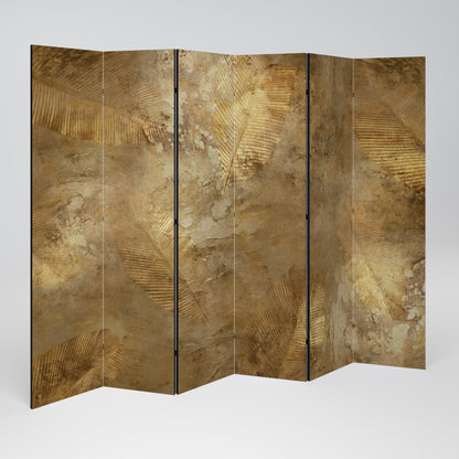 Dekorativ rumsavdelare med 6 paneler i GILDED LEAF CASCADE