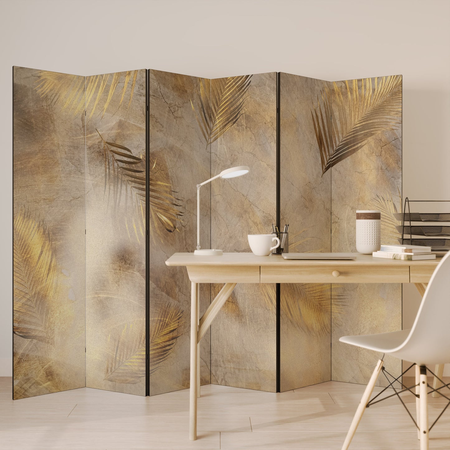 LEAVES OF SPLENDOR Decorative 6-Panel Room Divider