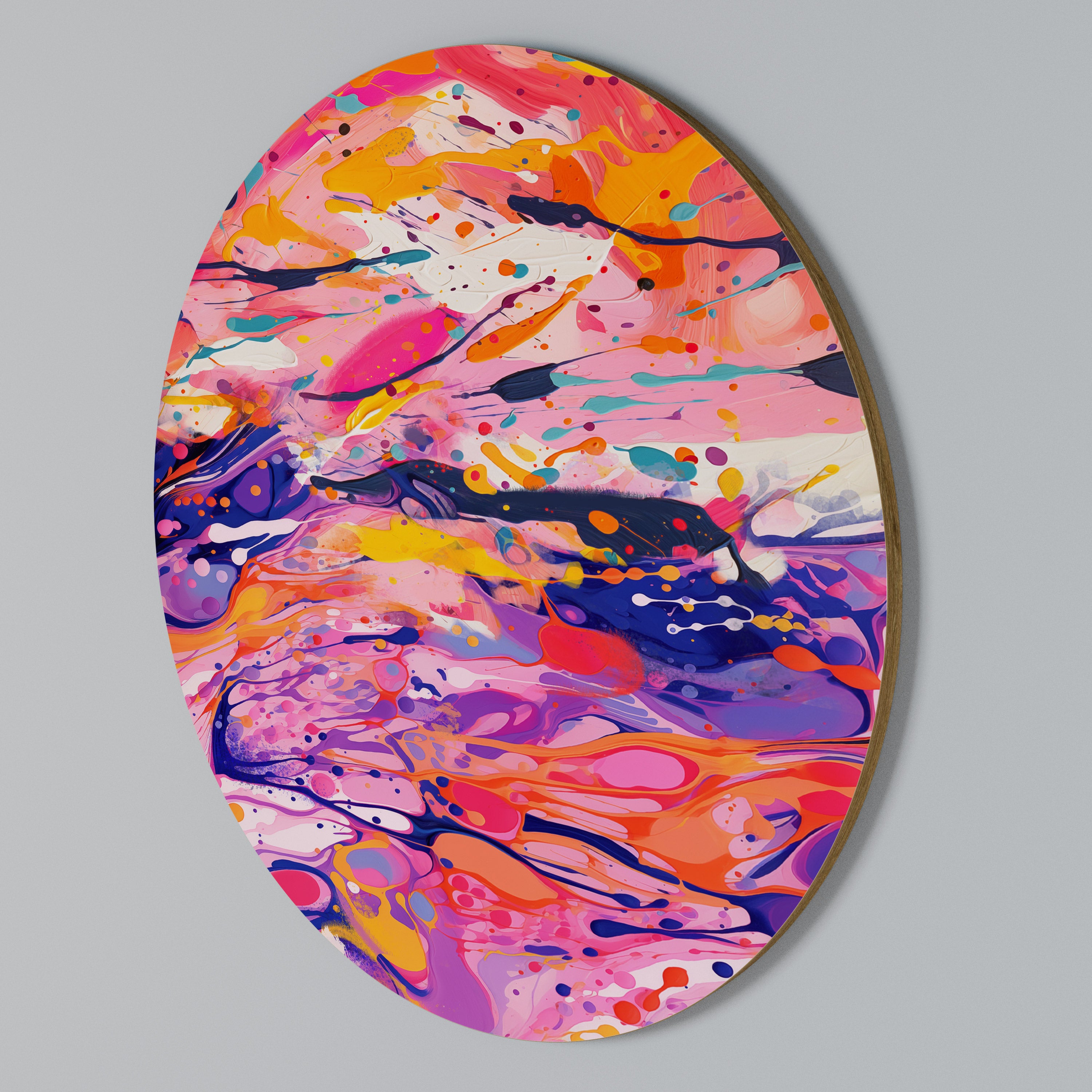 EXPRESSIVE ECHOES Rund väggdekor