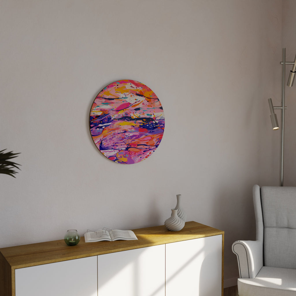 EXPRESSIVE ECHOES Round Wall Art
