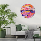 EXPRESSIVE ECHOES Round Wall Art