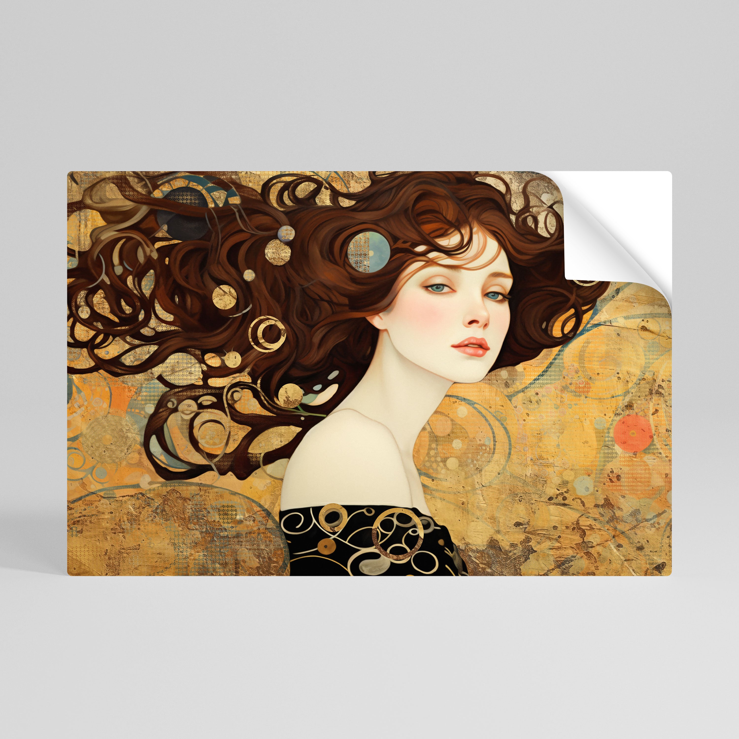 Förlorad i tankar horisontell affisch med självhäftande tryck