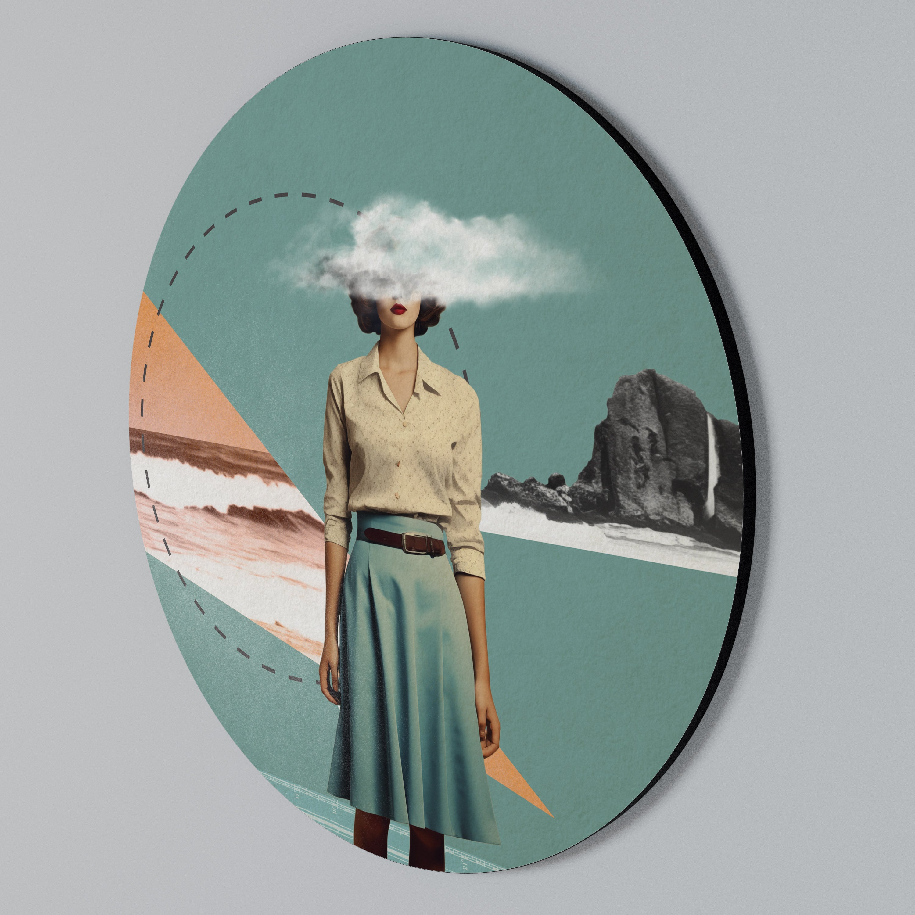 Rund väggdekoration RETRO RESONANCE